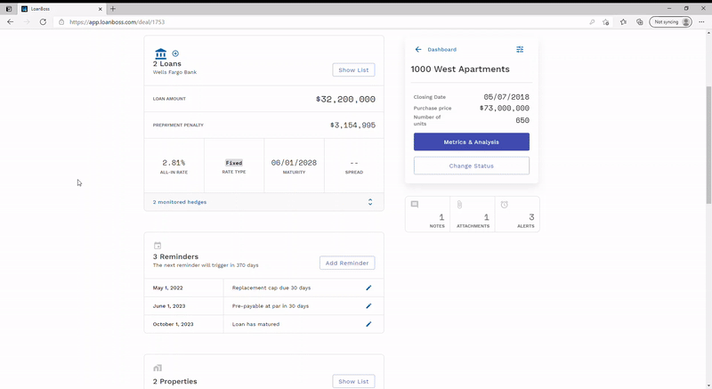 notifications for calculation based alerts and date based reminders