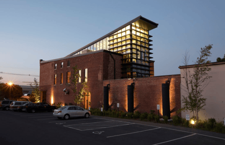 the Green Building, dry goods store turned cultural center in the arts district of Louisville, Kentucky