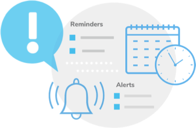 Get notifications with date based reminders and calculation based alerts